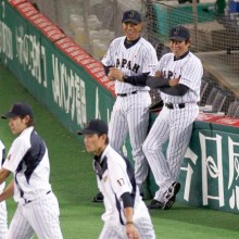 日米野球代表が招集後初練習　10日に壮行試合