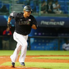xxx during the WBSC Premier 12 match between Japan and Dominican Republic at the Taoyuan International Baseball Stadium on November 12, 2015 in Taipei, Taiwan.