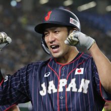 侍・柳田、衝撃弾含む4安打4打点　上沢5回1失点7K、MLB選抜に連勝！