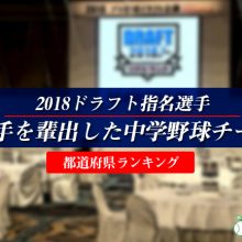 2018ドラフト指名選手｜中学野球目線で見た指名選手の都道府県ランキング！