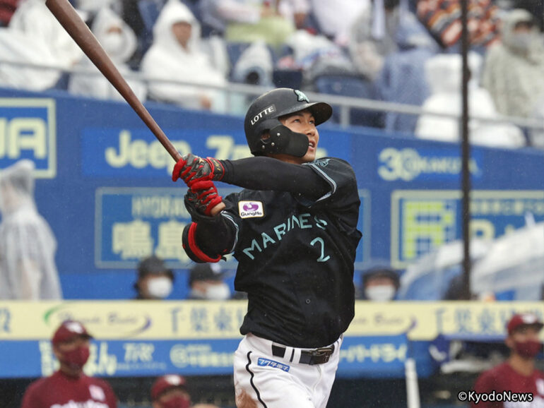 千葉ロッテ 藤原恭大選手 ブラックサマーユニフォーム - 野球