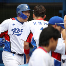 五輪野球・韓国が7回コールドで準決勝進出！ カン・ベクホ4安打など計2発18安打