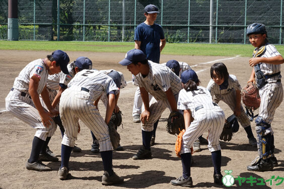 用賀ベアーズの子ども達の円陣