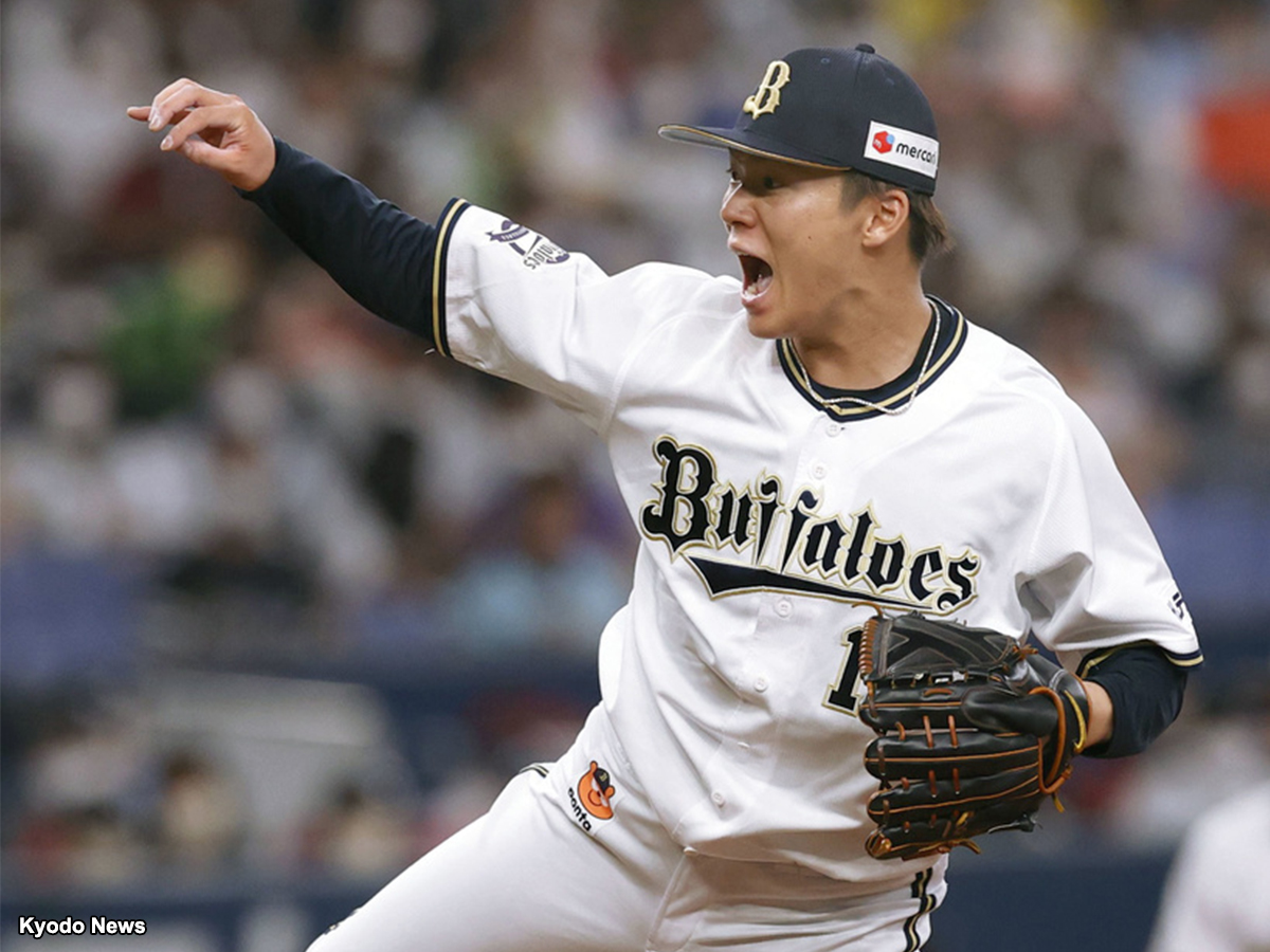 スノーブルー 山本由伸 2022 直筆サイン オリックス 投手4冠 WBC