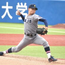 慶大・外丸東眞が2試合連続先発で圧巻の5回無失点　堀井哲也監督「エースの自覚が出てきた」