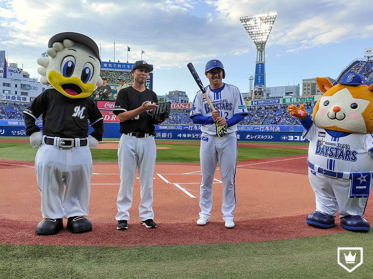 内川聖一氏と清水直行が真剣勝負！ベイスターズユニでの安打に内川氏