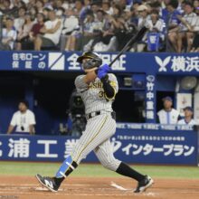 阪神、連勝ストップ…緩慢走塁の井上広大に谷繁氏「打って最初の走り出しがちょっと緩かったように見える」と苦言