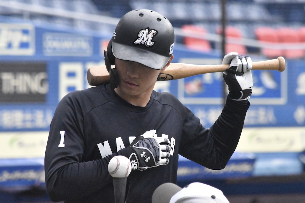 ロッテ・藤原恭大「逆方向に大きな当たりを打てる感触も出てきた」〜11月12日のZOZOマリン秋季練習〜