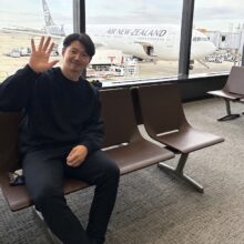 ロッテ・唐川侑己「しっかりと身体を作って準備をしてきたい」自主トレ先のニュージーランドに向け出発！