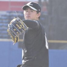 ロッテドラ4・坂井遼「自分は独特なフォーム」、「確認しながら色々なことをやっています」意識を高く持ってキャッチボール