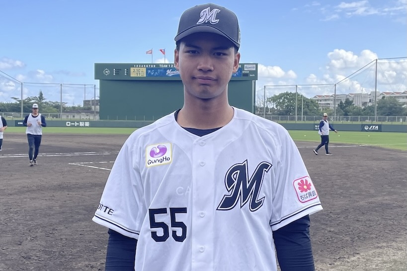 ロッテドラ4・櫻井ユウヤ「まずは1本出てホッとしています」練習試合初安打！