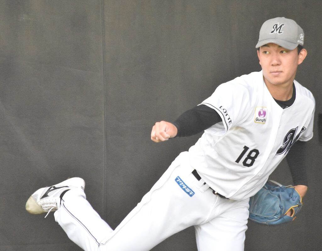 ロッテ・石垣元気「1日でも早く一軍の舞台で投げたい」ストレートは「安定して150以上投げられている」