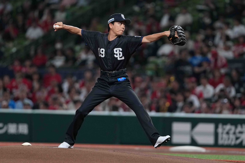 西武、山崎育三郎がセレモニアルピッチで自己最速107キロ計測！「自分を褒めてあげたい」